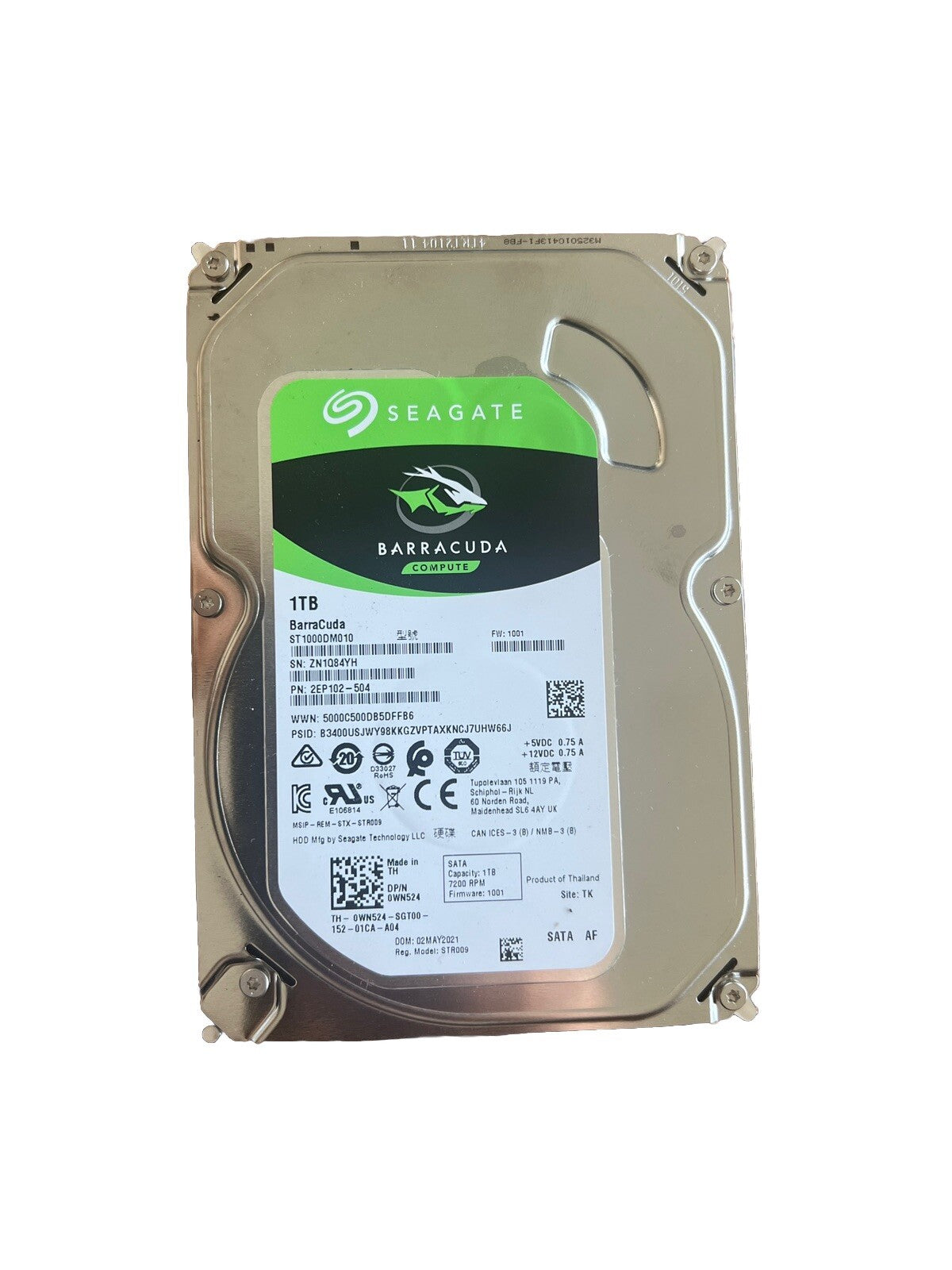 Festplatte Seagate 1TB ST1000DM010 64MB 7200RPM Sata III 3,5