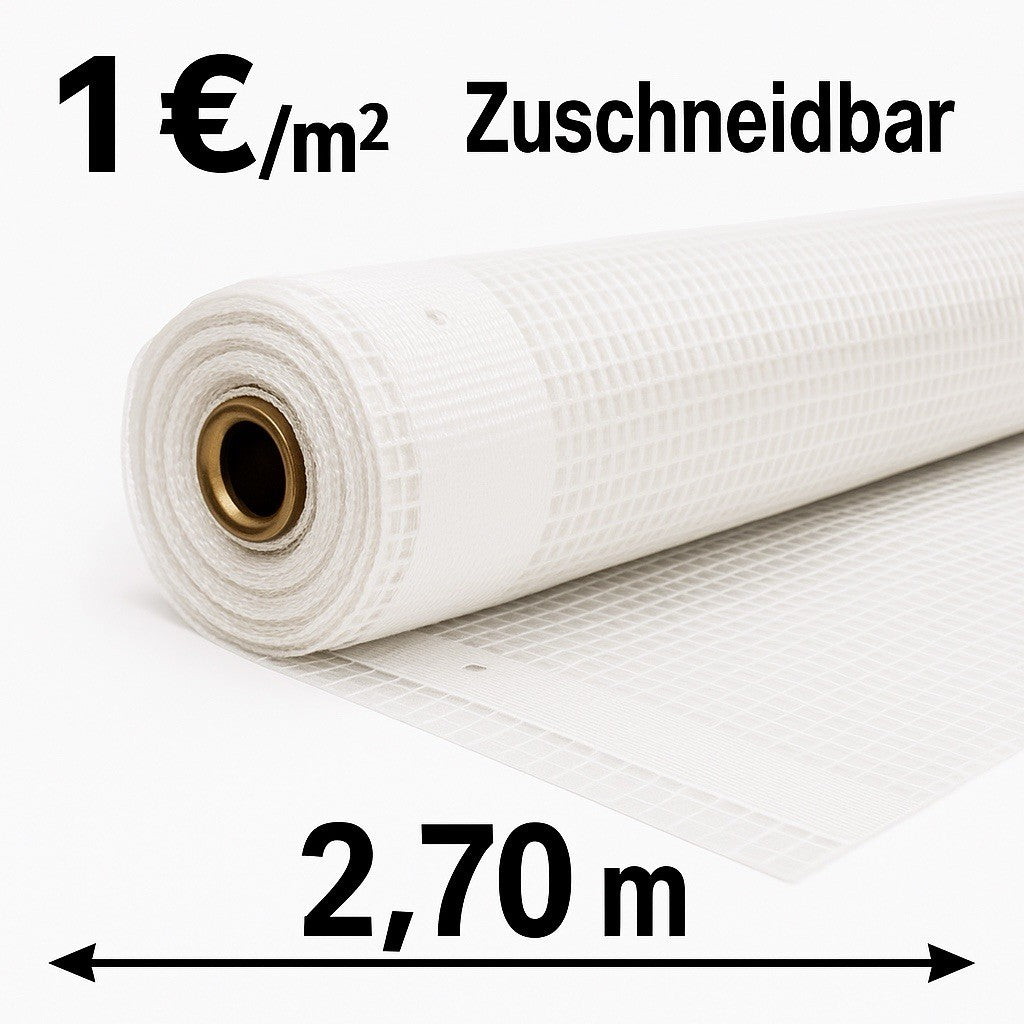 Gewächshausfolie Gitterfolie UV 170g – Frühbeet Gewächshausplane Gewebeplane