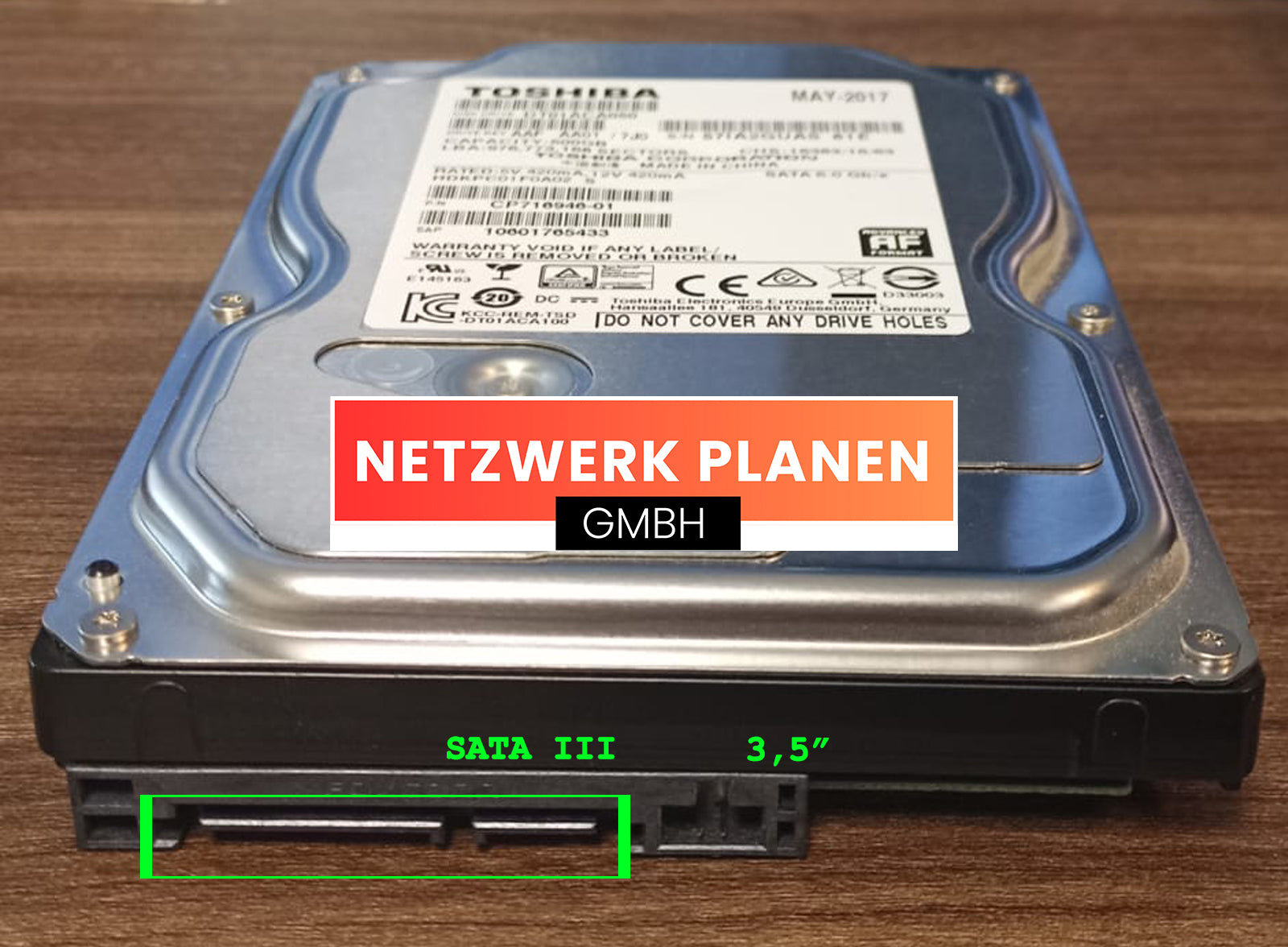 Toshiba Festplatte 500GB 3,5" SATA III 7200 RPM DT01ACA050