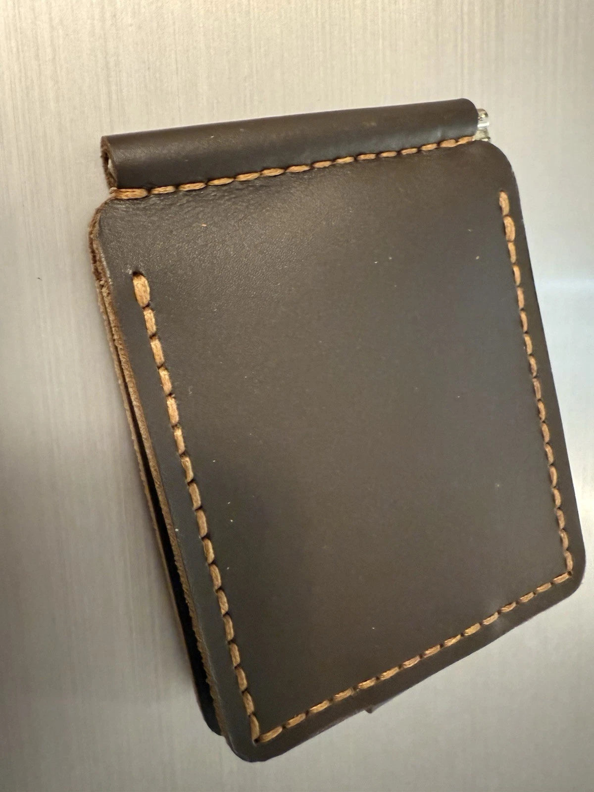 Handgefertigte Herren-Geldbörse aus echtem Leder – Slim Wallet mit Geldklammer